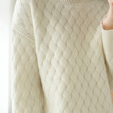 Turtle Neck Casual Aran Knit Sweater - 3 Colors Available