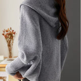 Versatile Knitted Hooded Cardigan Coat