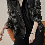 Chanel-Inspired Versatile Biker Leather Jacket