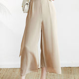 Effortless Slit Long Wide Pants