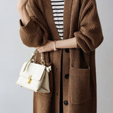 Casual Heavyweight Long Knit Jacket