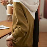 Hooded Bi-Color Drop Shoulder Hoodie