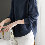 Solid Color Versatile Knit Base Layer Top