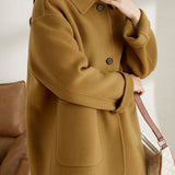 Simple Stand Collar Coat with Lining - 3 Colors Available