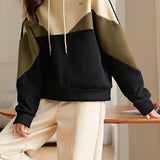 Daily Casual Color Block Hoodie Sweatshirt