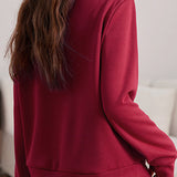 Faux Layered Collared Sweatshirt