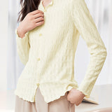 Textured French elegant long sleeves