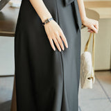 Volume Semi-Flare Skirt with Tie Belt