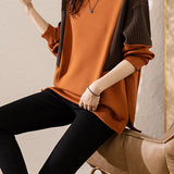 Colorblock Spacer Cotton Blend Sweatshirt