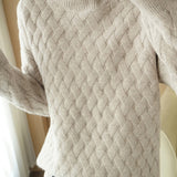 Turtle Neck Casual Aran Knit Sweater - 3 Colors Available