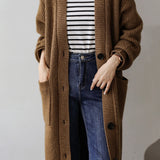 Casual Heavyweight Long Knit Jacket