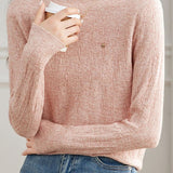 Half-turtleneck Textured Inner-layer Bottoming Shirt