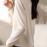 Collegiate Embroidered Collar Long Sleeve Top