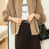 Casual Faux Double-Faced Wool Knit Jacket