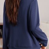 Faux Layered Collared Sweatshirt