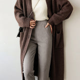 Casual Heavyweight Long Knit Jacket