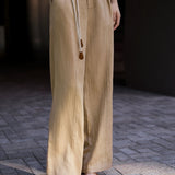 Woven Belt Casual Maxi Pants - 3 Colors Available