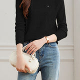 Half-turtleneck Textured Inner-layer Bottoming Shirt