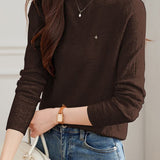 Half-turtleneck Textured Inner-layer Bottoming Shirt