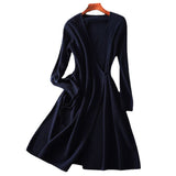 V-neck Tie-front Wrap Dress