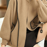 Casual Faux Double-Faced Wool Knit Jacket