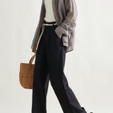 Woven Belt Casual Maxi Pants - 3 Colors Available