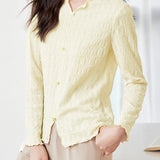 Textured French elegant long sleeves