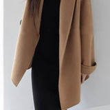 Elegant and Intellectual Women's Loose Wool Coat - 2 Colors Available