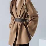 Elegant and Intellectual Women's Loose Wool Coat - 2 Colors Available