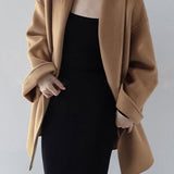 Elegant and Intellectual Women's Loose Wool Coat - 2 Colors Available