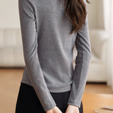 Turtle Neck Long Sleeve Slim Knit