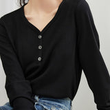 Black Tight Fit Long Sleeve Knit