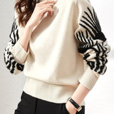 Casual Commuter Loose Round Neck Knit Top