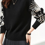 Casual Commuter Loose Round Neck Knit Top