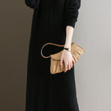 Simple and Comfortable Long Jacquard Knit Dress in 2 Colors