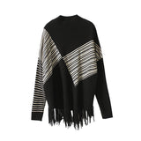 Casual Mock Neck Fringe Knitwear in 2 Colors