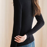 Round Neck Beaded Hollow Knit Top