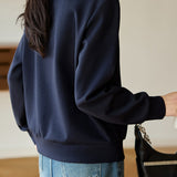 Casual Solid Color Lapel Sweatshirt in 2 Colors