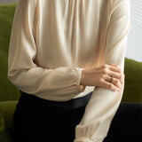 Elegant Ruffle Trim Chiffon Shirt