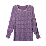 Hollow Lace Long Sleeve T-Shirt