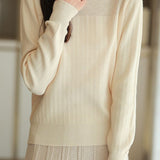 Half Turtleneck Jacquard Sweater Knit Base