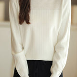 Half Turtleneck Jacquard Sweater Knit Base