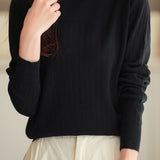 Half Turtleneck Jacquard Sweater Knit Base