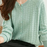 Lightweight Solid Color Knit Cardigan