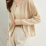 Lightweight Solid Color Knit Cardigan