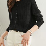 Lightweight Solid Color Knit Cardigan