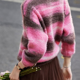 Striped Colorblock Knit Sweater