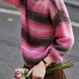 Striped Colorblock Knit Sweater