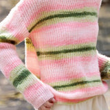 Striped Colorblock Knit Sweater