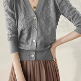 Chanel-inspired V-Neck Knit Cardigan